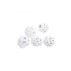 Бусины текстильные MAGIC HOBBY арт.MG-E8409-12 цв.1 ?10мм уп.5шт