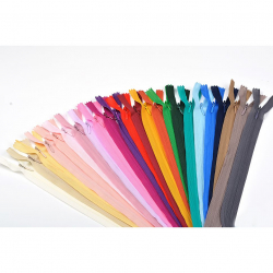 Молния MaxZipper пласт. потайная №3 60см н/р, АССОРТИ № 7 уп.25цв х 2шт