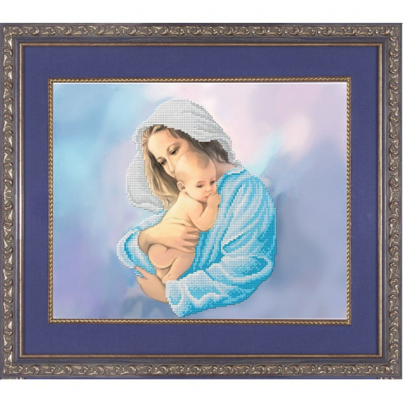 Набор для вышивания бисером СЛАВЯНОЧКА арт. НК-3029 Мой малыш 35,5х28,5 см