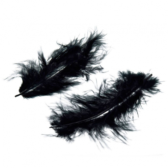 19294_Перья декоративные, цвет черный, 80 - 100 мм, 2 г 19294_Перья декоративные, цвет черный, 80 - 100 мм, 2 г