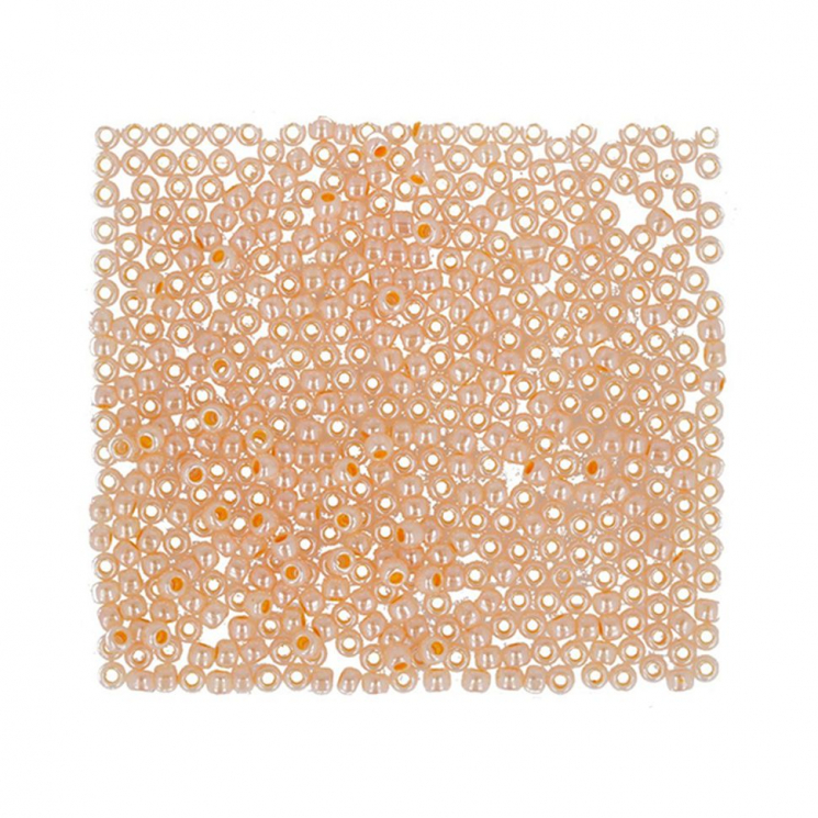 Бисер Япония "TOHO" 11/0  круглый 2  2.2 мм 5 х 5 г №0904 бл.оранжевый/перл