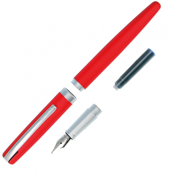 189616_Ручка перьевая "Eleganza Classic" с синим картриджем, размер пера M, 0.5 мм, цвет корпуса красный 189616_Ручка перьевая "Eleganza Classic" с синим картриджем, размер пера M, 0.5 мм, цвет корпуса красный