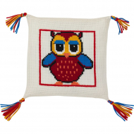 Набор для вышивания PERMIN арт.83-4198 Подушка Сова 28х28 см