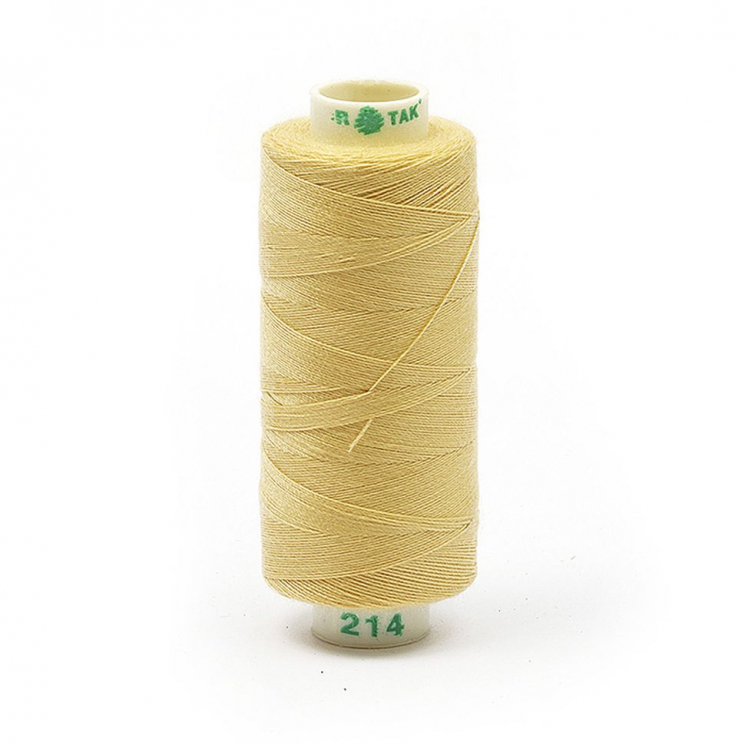Нитки Dor Tak бытовые 40/2 полиэстер 366м цв.214 желтый