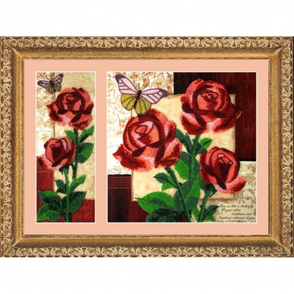 Набор для вышивания BUTTERFLY арт. 258 Розы 26х10/26х26 см Набор для вышивания BUTTERFLY арт. 258 Розы 26х10/26х26 см