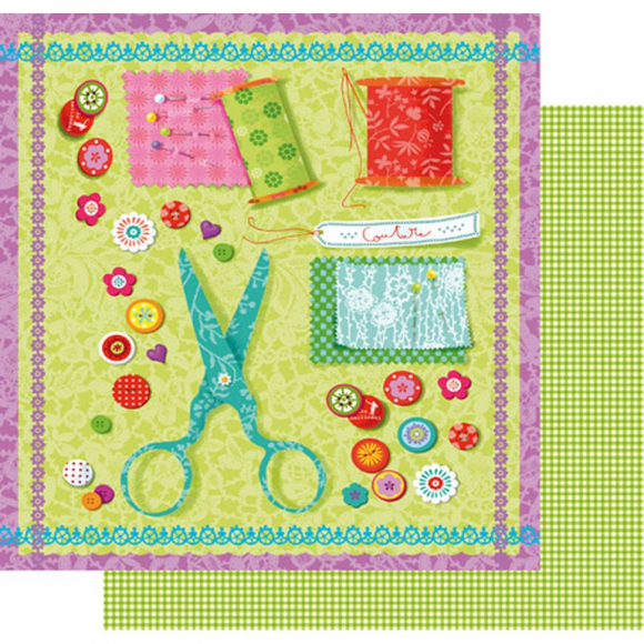 Бумага двухсторонняя для скрапбукинга "Креативное шитьё"