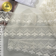 Кружево гипюр арт.TR.12602 шир.45мм цв.02 молочный, уп.9м