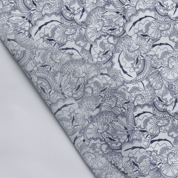 Ткань Батист 70 г/м? 100% хлопок шир.145 см арт.Р.32710.02 цв.02 синий рул.25м