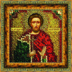 Рисунок на ткани ВЫШИВАЛЬНАЯ МОЗАИКА арт. 4122 Икона Св.Мученик Валерий 6,5х6,5 см