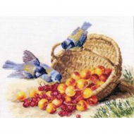 Набор для вышивания АЛИСА арт.1-14 Синичка и черешня 32х24 см