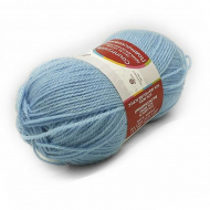 Пряжа для вязания ТРО Подмосковная (50% шерсть, 50% акрил) 10х100г/250м цв.0005 голубой