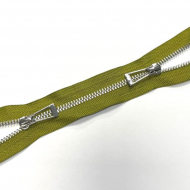 Молния мет. титан №5 никель два замка 75см D247 оливковый