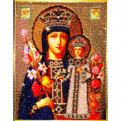 Набор для вышивания хрустальными бусинами ОБРАЗА В КАМЕНЬЯХ арт. 7707 Неувядаемый цвет 24х29,5 см