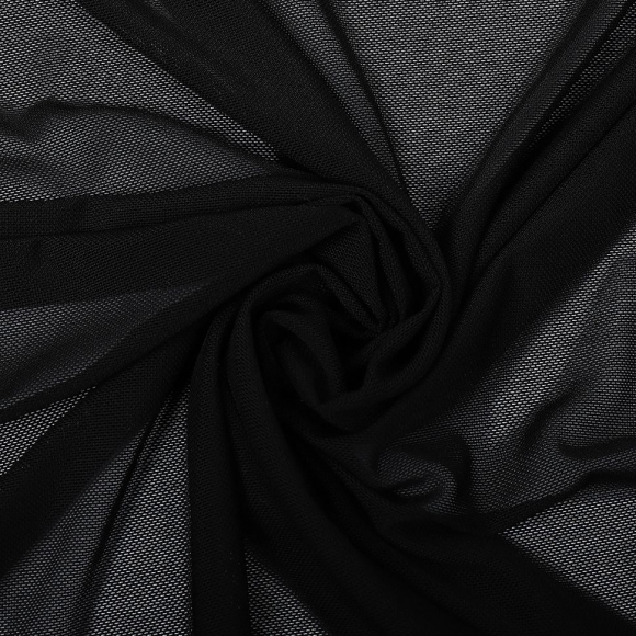 Сетка стрейч арт.TBY-908209 90г/м? ш.150см цв.черный рул.50м