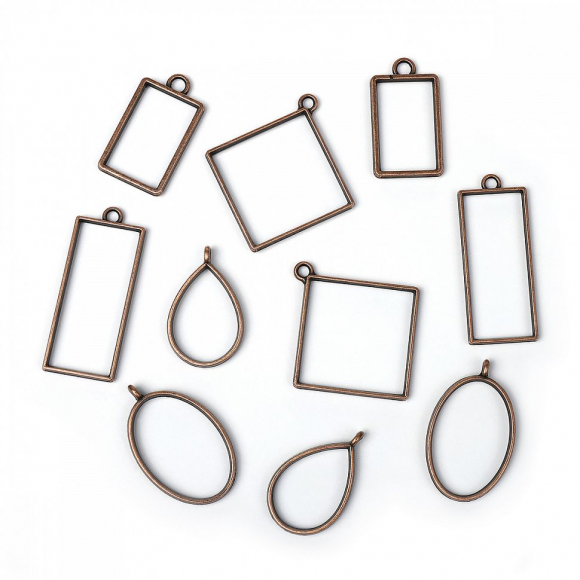 Рамка для  кулона из эпоксидной смолы  MAGIC 4 HOBBY арт.MH.MIX02 ассорти, цв. медь  уп. 10шт