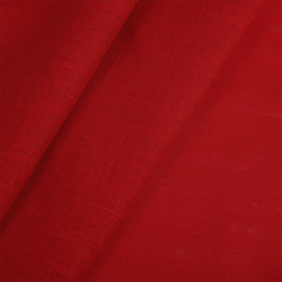 Ткань льняная 190 г/м? лен 40%, вискоза 60% шир.140 см арт.TBY.Li.1002.06 цв.06 красный уп.5м
