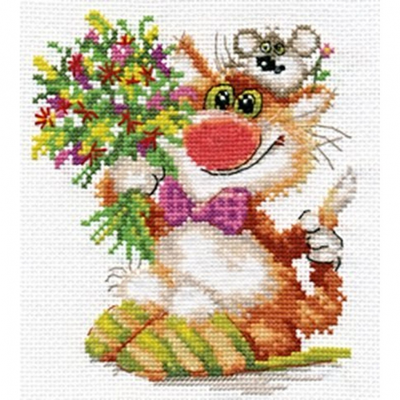 Набор для вышивания АЛИСА арт.0-108 Спешим поздравить 13х15 см