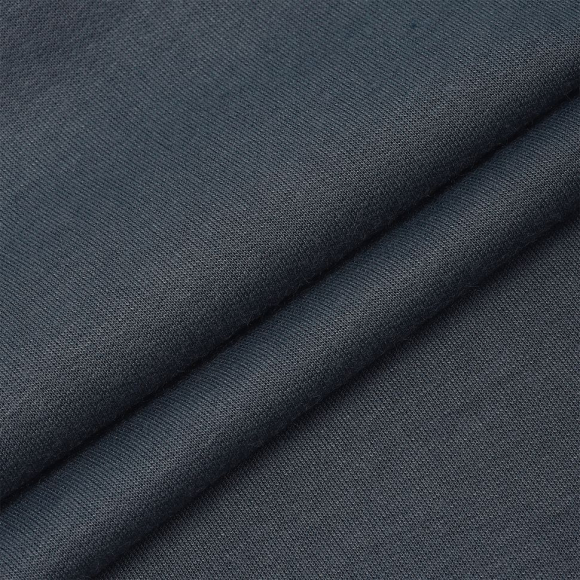 Ткань трикотаж Футер 2х нитка петля 100%пэ 220г 165см S578 серый рул.35м