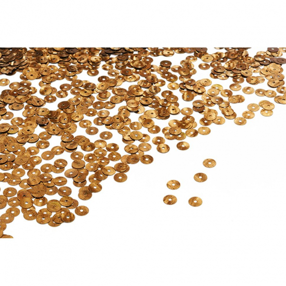 Пайетки плоские россыпью TBY-FLK022 6мм цв.140 медь уп.50г