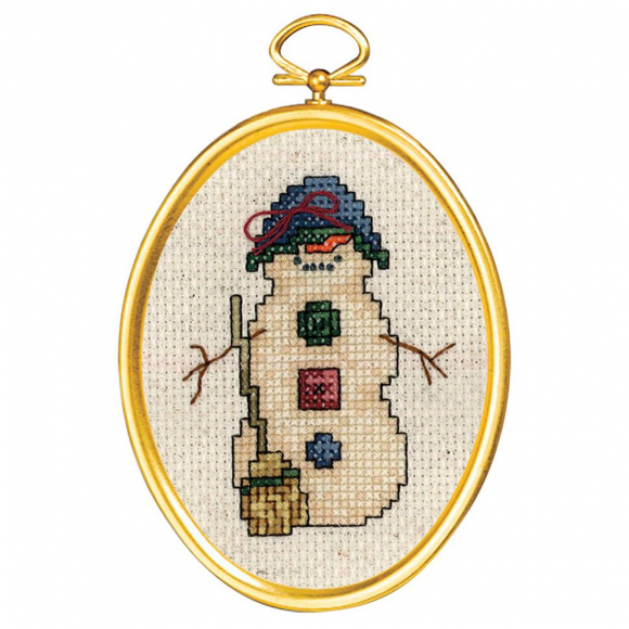 163103_Набор для вышивания "Застенчивый снеговик"