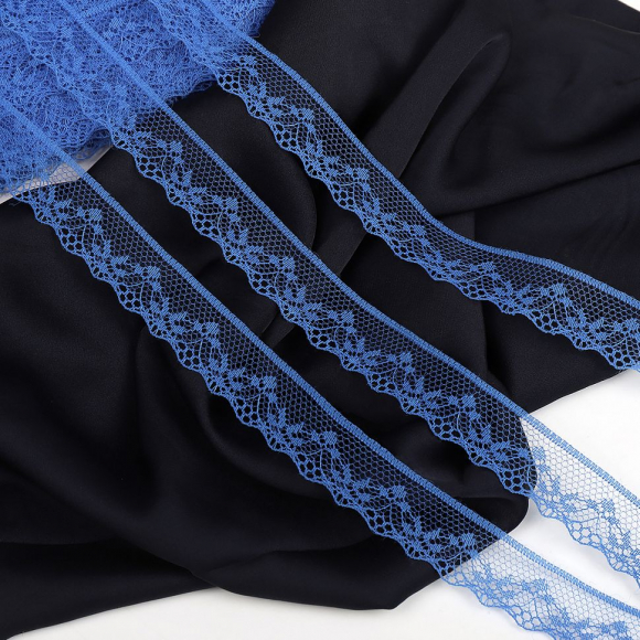 Кружево-трикотаж KRUZHEVO арт.TBY 1669 шир.20мм цв.11 синий, уп.27,4м