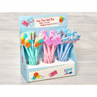 157009_Ручки гелевые 0,5 мм, 3 швейных дизайна, цвет чернил черный, набор 36 шт в картонном дисплее