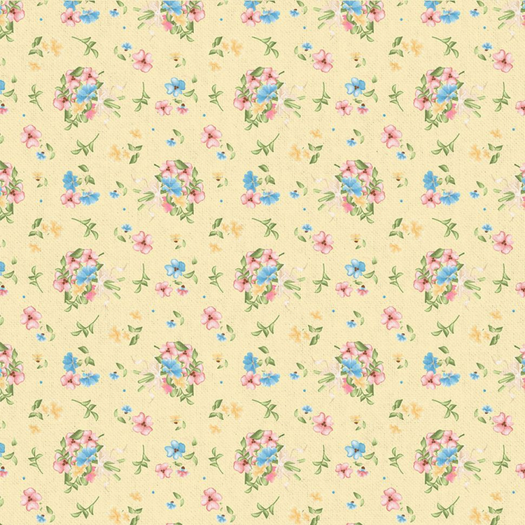 Ткань для пэчворка PEPPY Нежная История 146 г/м? 100% хлопок цв.НИ-09 желтый уп.50х55 см