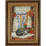 Рисунок на ткани (Бисер) КОНЁК арт. 9984 Домашний уют 29х39 см