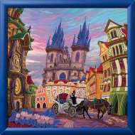 Набор для вышивания бисером НОВА СЛОБОДА арт.ДК1084 Прага. Зазеркалье 35х35 см