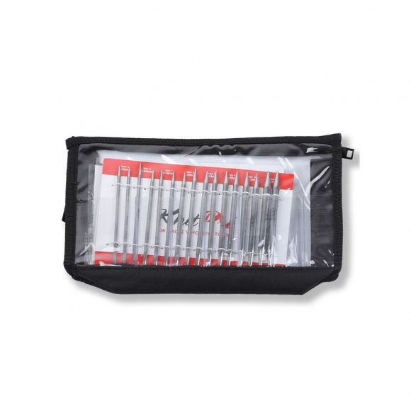 10613 Knit Pro Набор Deluxe Set  съемных спиц для вязания Nova Metal никелированная латунь, серебристый, 8 видов спиц в наборе