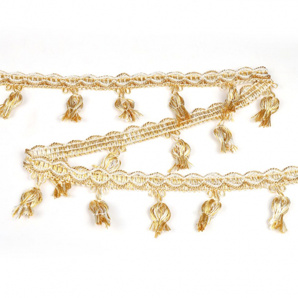 Бахрома для штор арт.6152-0333 шир.43мм цв.6343 молочный уп.10м