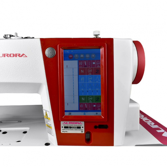 Двухигольная промышленная швейная машина Aurora A-3588 (увеличенные челноки и декоративные строчки)