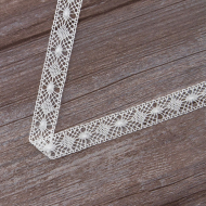 157190_Мерсеризованное хлопковое кружево, 19 мм, белый