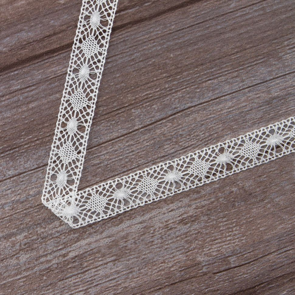 157190_Мерсеризованное хлопковое кружево, 19 мм, белый 157190_Мерсеризованное хлопковое кружево, 19 мм, белый