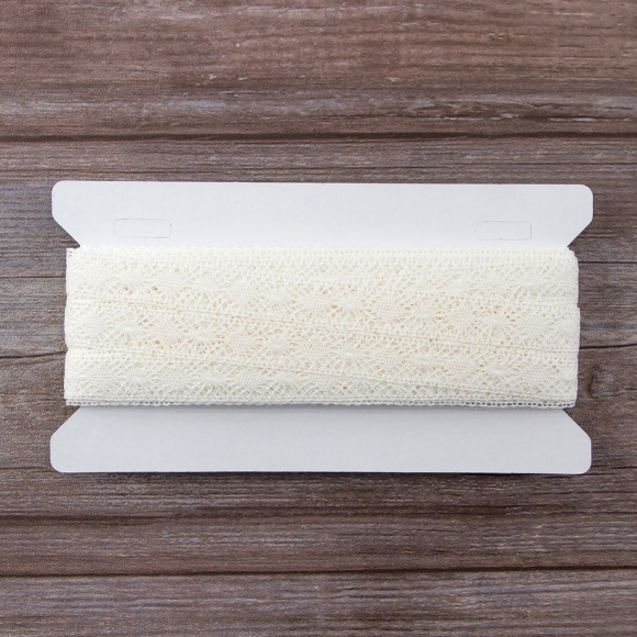 157190_Мерсеризованное хлопковое кружево, 19 мм, белый 157190_Мерсеризованное хлопковое кружево, 19 мм, белый