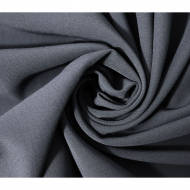 Ткань Креп 150 г кв.м 95% полиэстер, 5% спандекс шир.150 см арт.Р.11391.06 цв.06 серый уп.25м