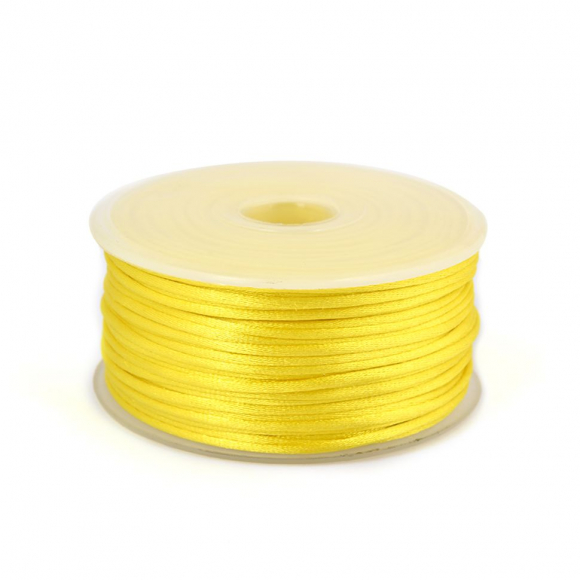 Шнур TBY атласный круглый 2мм цв.3014 желтый уп.50м