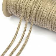 Шнур круглый х/б 10мм 5665 цв.071 льняной уп.50м