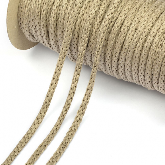 Шнур круглый х/б 10мм 5665 цв.071 льняной уп.50м