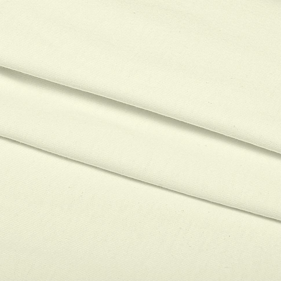 Ткань трикотаж Кулирка хлопок 145г опененд 100+100см экрю 12-0806 уп.6м