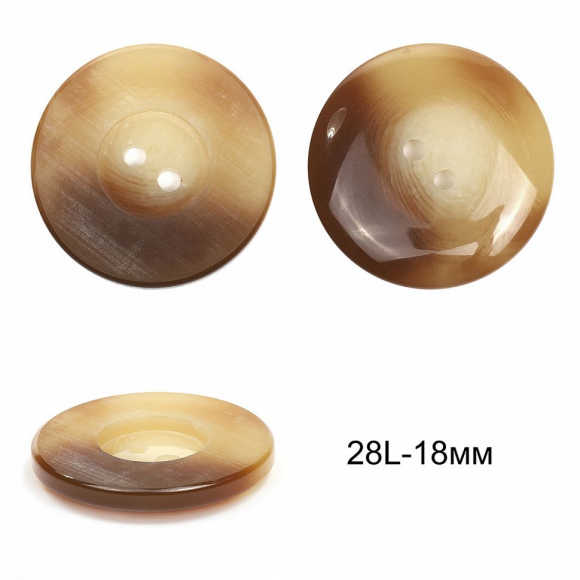 Пуговицы пластиковые TBY 2105 цв.3 бежевый/серый 28L-18мм, 2 прокола,36шт