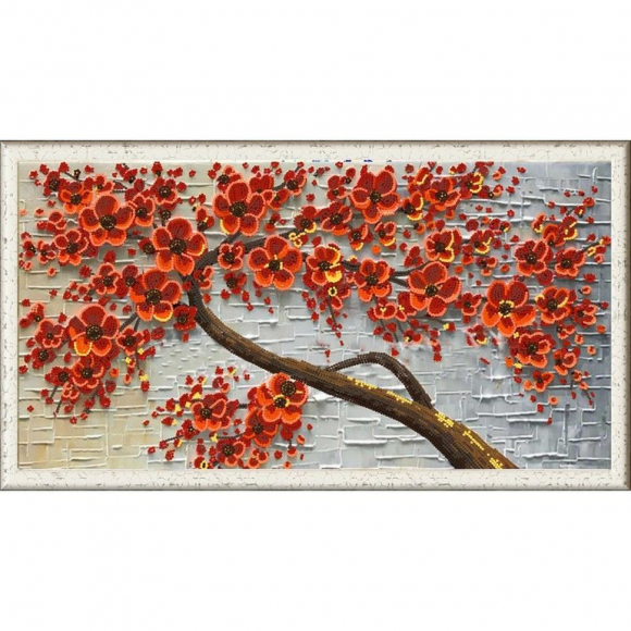 Рисунок на ткани (Бисер) КОНЁК арт. 8463 Цветочный декор 2 25х45 см