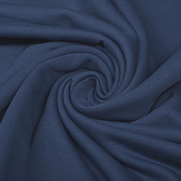 Ткань трикотаж Футер 2х нитка начес с лайкрой 190г опененд 100+100см индиго 19-4030 уп.6м Ткань трикотаж Футер 2х нитка начес с лайкрой 190г опененд 100+100см индиго 19-4030 уп.6м