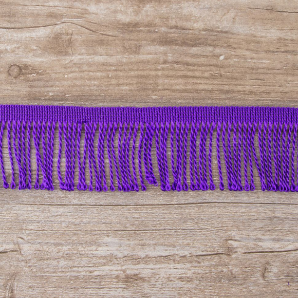 Бахрома витая, 60 мм, цвет фиолетовый Бахрома витая, 60 мм, цвет фиолетовый