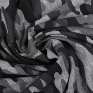 Ткань трикотаж Футер 2х нитка петля с лайкрой 230г пенье 180см серый уп.6м