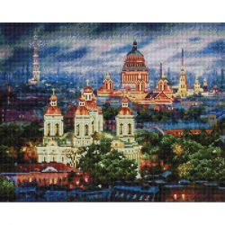 Набор Белоснежка для изготовления картин со стразами на подрамнике арт.БЛ.502-ST-S Все краски вечера. Санкт-Петербург 40х50 см