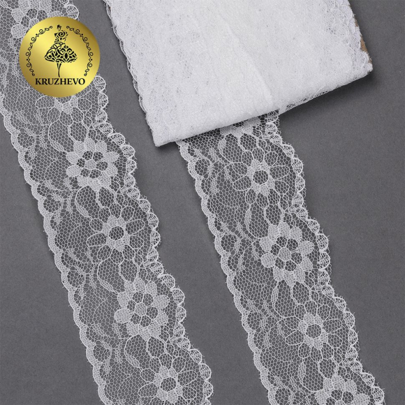 Кружево-трикотаж KRUZHEVO арт.TBY 1672 шир.40мм цв.02 молочный уп.9,14м Кружево-трикотаж KRUZHEVO арт.TBY 1672 шир.40мм цв.02 молочный уп.9,14м