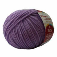 Пряжа для вязания ТРО Кроха (20% шерсть, 80% акрил) 10х50г/135м цв.0389 св.фиалка
