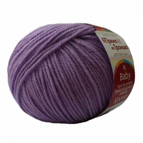 Пряжа для вязания ТРО Кроха (20% шерсть, 80% акрил) 10х50г/135м цв.0389 св.фиалка