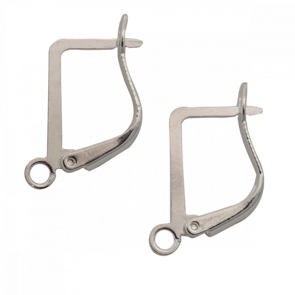 Швензы с английским замком MAGIC 4 HOBBY арт.MH.111927-2 цв. серебро 15х16мм уп.30шт